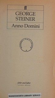 Cover of: Anno domini by George Steiner