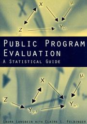 Cover of: Public Program Evaluation: A Statistical Guide