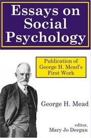 Cover of: Essays on Social Psychology