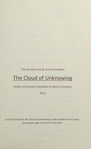 Cover of: The Cloud of Unknowing: Paraphrased and Comprehendible