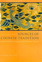 Sources of Chinese Tradition (Records of Civilization, Sources and Studies and Introduction to Oriental Classics Series) by William Theodore De Bary, Wing-tsit Chan, Burton Watson, Irene Bloom, Irene Cohen