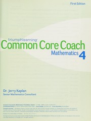 Cover of: Common Core Coach Mathematics 4