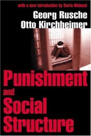 Cover of: Punishment and Social Structure