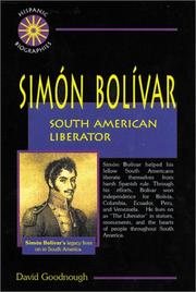 Cover of: Simón Bolívar: South American liberator