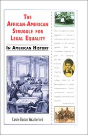 Cover of: The African-American struggle for legal equality in American history