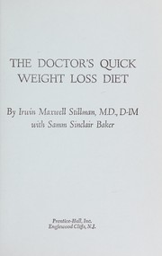 Cover of: Doctor's Quick Weight Loss Diet by Irwin Maxwell Stillman