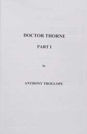 Cover of: Dr Thorne: Part One