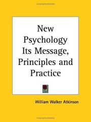Cover of: New Psychology Its Message, Principles and Practice