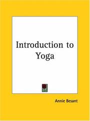 Cover of: Introduction to Yoga by Annie Wood Besant