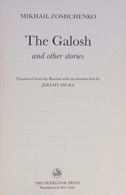Cover of: Galosh and Other Stories