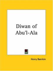 Cover of: Diwan of Abu'l-Ala