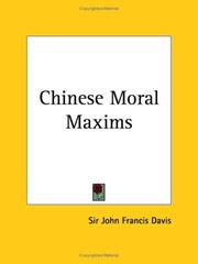 Cover of: Chinese moral maxims