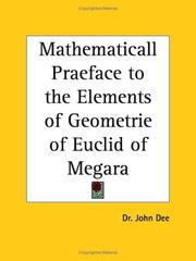 Cover of: Mathematicall Praeface to the Elements of Geometrie of Euclid of Megara