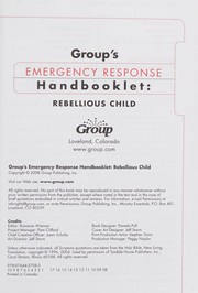 Cover of: Group's Emergency Response Handbooklet: Rebellious Child
