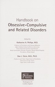 Cover of: Handbook on Obsessive-Compulsive and Related Disorders