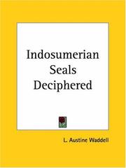 Cover of: Indosumerian Seals Deciphered