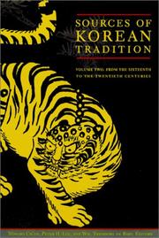 Cover of: Sources of Korean Tradition, Vol. 2: From the Sixteenth to the Twentieth Centuries