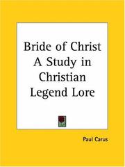 Cover of: Bride of Christ A Study in Christian Legend Lore