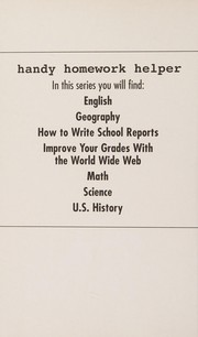 Cover of: How to write school reports (Handy homework helper) by Helen H. Moore