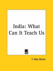 Cover of: India by F. Max Müller