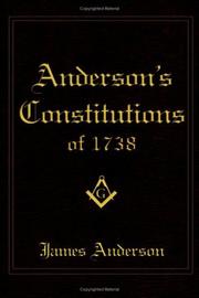 Cover of: Anderson's Constitutions of 1738