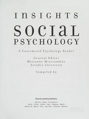 Cover of: Insights Social Psychology a Customized Psychology Reader