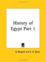 Cover of: History of Egypt, Part 1