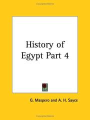 Cover of: History of Egypt, Part 4