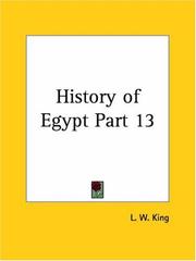 Cover of: History of Egypt, Part 13