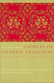 Cover of: Sources of Japanese Tradition (Second Edition), Volume One: From Earliest Times to 1600