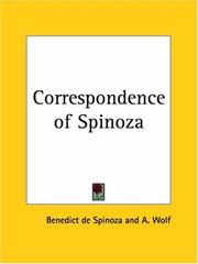 Cover of: Correspondence of Spinoza
