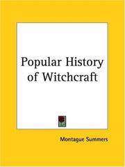 Cover of: A popular history of witchcraft