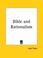 Cover of: Bible and Rationalism