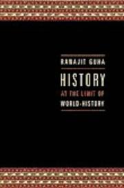 Cover of: History at the Limit of World-History (Italian Academy Lectures)