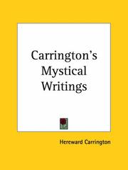 Cover of: Carrington's Mystical Writings