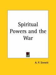 Cover of: Spiritual Powers and the War by Alfred Percy Sinnett