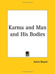 Cover of: Karma and Man and His Bodies