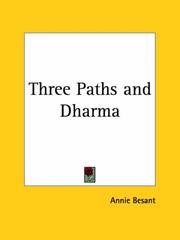 Cover of: Three Paths and Dharma