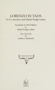 Cover of: Lorenzo in Taos: D.H. Lawrence and Mabel Dodge Luhan