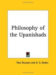Cover of: Philosophy of the Upanishads by Paul Deussen