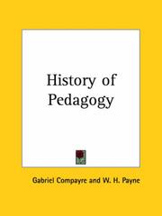 Cover of: History of Pedagogy