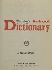 Cover of: Webster's School dictionary.