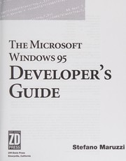 The Microsoft Windows 95 developer's guide by Stefano Maruzzi