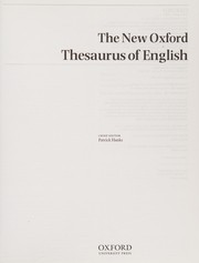 The new Oxford thesaurus of English by Patrick Hanks