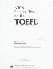 Cover of: NTC's practice tests for the TOEFL, test of English as a foreign language