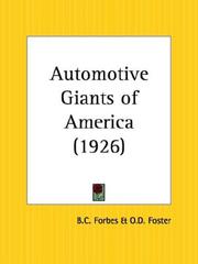 Cover of: Automotive Giants of America by B. C. Forbes, Orline D. Foster