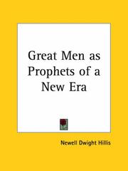 Cover of: Great Men as Prophets of a New Era | Newell Dwight Hillis