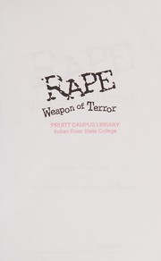 Cover of: Rape: weapon of terror