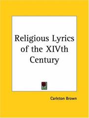 Cover of: Religious Lyrics of the XIVth Century