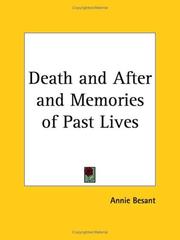 Cover of: Death and After and Memories of Past Lives